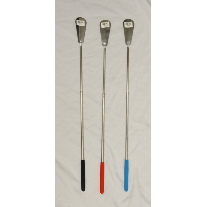 Set of 3 Extendable Shoe Horns Long Metal Telescope