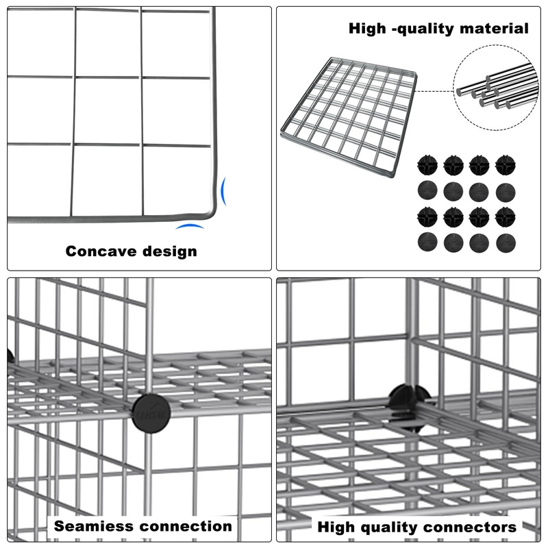 C&AHOME Wire Cube Storage, 12 - Cube Organizer Metal C