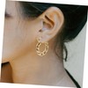COLLBATH Real Gold Electroplated Earrings Twist Style Hoop Earrings for
