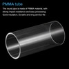 sourcing map Acrylic Pipe Clear Rigid Round Tube 74mm ID