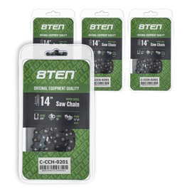 8TEN Micro Chisel Chainsaw Chain 14 Inch .050 3/8 LP 52 DL For Husqvarna 339XP Echo CS-310 Craftsman (4 Pack)