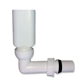 Elbow Pipe with Ball Joint for Kitchen Sink Overflow - Includes Screw Connection (1 Inch) and Gaskets