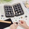 BENECREAT 30Pcs Gem Jars Leather Jewelry Display Case, 8.6x5.1x2.5 Inch