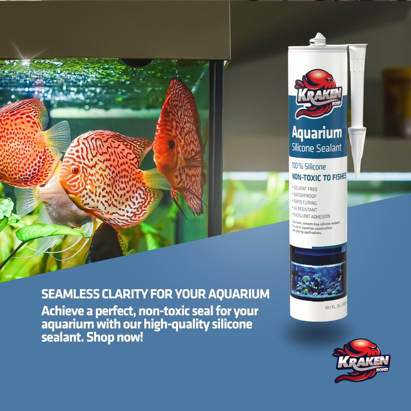 Kraken Bond Aquarium Silicone Sealant Clear - (12x10.1 fl. oz.)