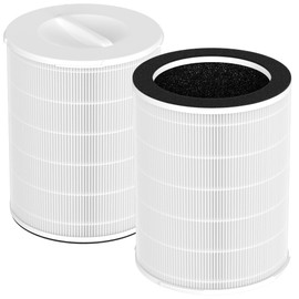 2 Packs KJ510B True HEPA Replacement Filters Compatible with Kokofit KJ510B Air Cleaner Purifier, 3-in-1 Filtration System of H13 Grade HEPA, Activated Carbon Filter and Fine Mesh Nylon Pre-filter