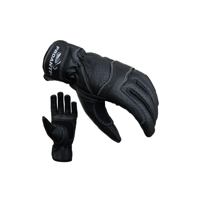 PROANTI Damen Motorradhandschuhe Damen Leder Motorrad Handschuhe - Größe M