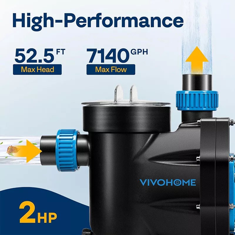 Unbranded 1.5/2.0/2.5 HP Self Primming Swimming Pool Pump & Timer