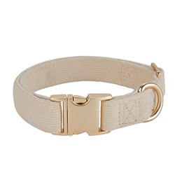 Collar de fibra de pana súper suave y fiable para perros medianos (blanco, mediano: 12-19 pulgadas)