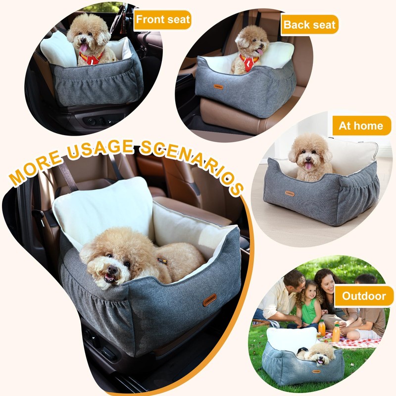 Clawamilly Dog Car Seat for Small Dogs, Fully Detachable Washable