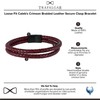 Trafalgar Men's Loose Fit Caleb's Crimson Braided Leather Secure Clasp