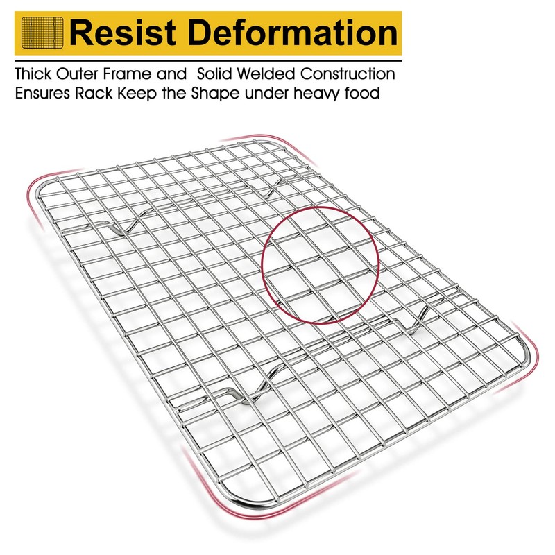 P&P CHEF 8.75 Inch Cooling Baking Rack Set of 2,