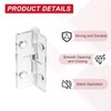 sourcing map Small Acrylic Hinges Plastic Spring Clear Hinge 45