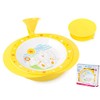 lulabi Bunny Melamine Dinner Plate Warm with Non-Slip Base, Yellow