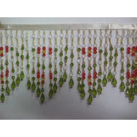 LONG BEADED FRINGE TRIM 5 TO 5.5 " color number 23 sold by 42 inches