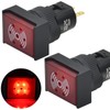 16mm Buzzer 12VDC Rectangle Red with Indicator Light LED 5/8"