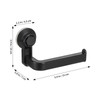 Suction Cup Toilet Paper Holder Wall Mount Matte Black Abs