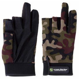 Cross Factor WPC738 Camouflage Stretch Gloves (3 Finger Out)