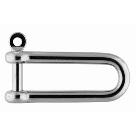 Dutyhook 10X100 Long D-Shackle With Captive Pin, Stainless Steel AISI 316