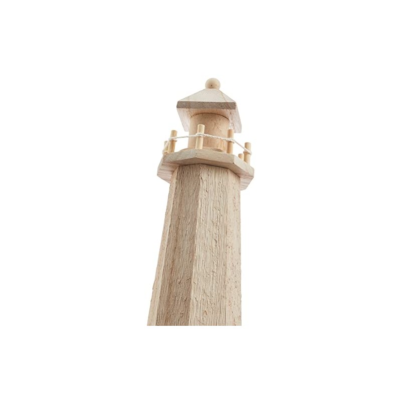 Rayher Lighthouse Wooden Height 25 cm Nautical Mediterranean Decoration Decorative