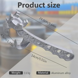 Multi-Function Metal Bucket Opener,1Pc Aluminum Bucket Opener Pail Opener,Aluminum Bucket Opener Metal Bucket Opener,Non-Sparking Multi-Function Metal Bucket Opener