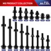 M8 x 35mm Flanged Hex Head Bolts, Nuts, Flat &