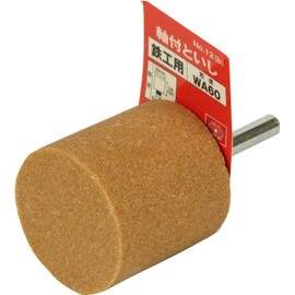 SK11 WA60P No.12(B) Whetstone with Shaft Diameter 0.2 inches (6 mm), For Ironwork, 1.5 x 1.5 inches (38 x 38