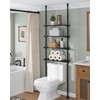 ALLZONE Adjustable Over The Toilet Storage Shelf, 4-Tier Ample Over