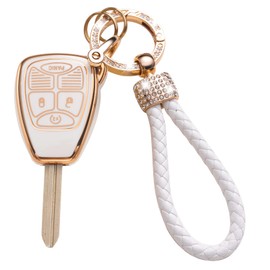 Gematay for Jeep Key Fob Cover, Key Case Shell Compatible with Dodge Ram 1500 2500 3500 Jeep Wrangler/Patriot/Compass Chrysler Smart Key Protector