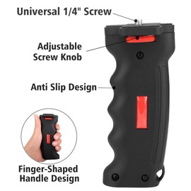 zalati Camera Handle Grip Handheld Stabilizer Portable Stick with 1/4" Screw Anti-slip Pad for Cameras Holder Stand Support Mount