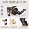 KNOBWELL 1 Pack Keyed Entry Front Door Handle Entrance Handlesets