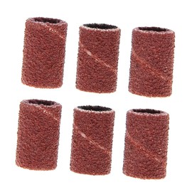 Minkissy 100pcs Nail Drill Sanding Rings for Natural Artificial Nails Corundum Grinding Head Polisher Essential Manicure Tool Red for