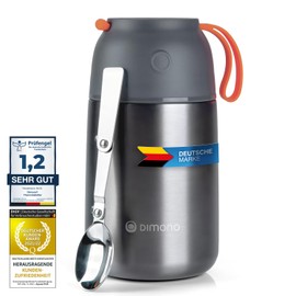 Dimono® Thermobehälter Warmhaltebehälter; Lunch-Box To-Go Lebensmittelbehälter Essensbehälter Speisegefäß aus Edelstahl (700 ml)