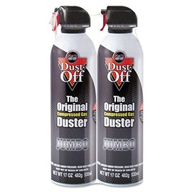 FALDPSJMB2 Disposable Compressed Gas Duster, 2 17oz Cans/Pack