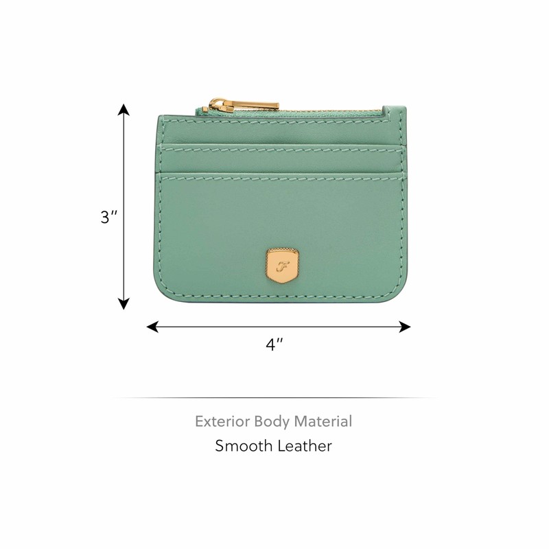 Fossil Women's Lennox Zip Card Case Wallet, Mist, One Size