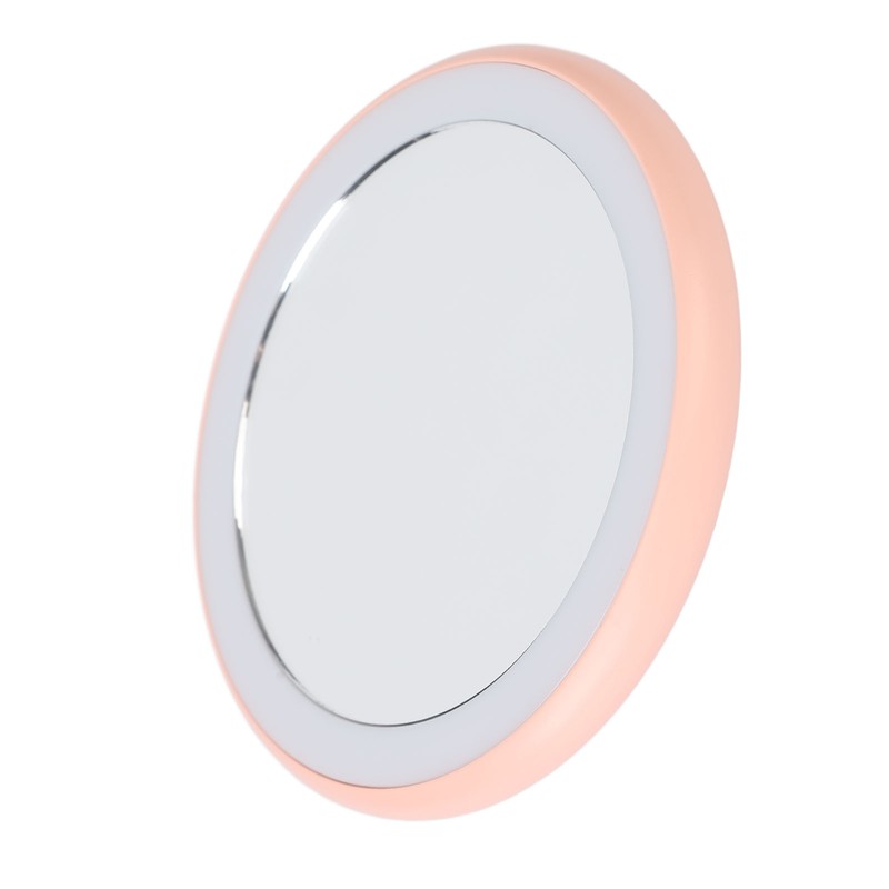 Compact Makeup Mirror with Light USB Rechargeable LED Round Portable