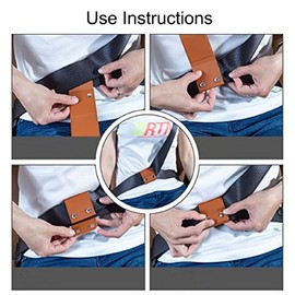 Namvo 2Pcs Seat Belt Adjuster, Universal PU Leather Car Seat Belt Adjust Shoulder Neck Strap Positioner Comfort Locking Clips Vehicle Car Seat Belt Safety Covers Brown