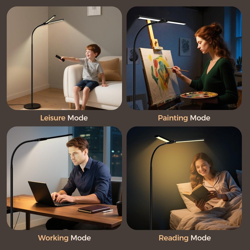 LED Floor Lamp for Living Room, Bright Reading Lamps for