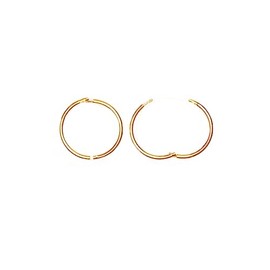 Arranview Jewellery Pair of 9ct yellow gold hinged hoop earrings. 12mm across