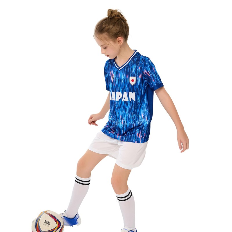 SURUIDA Kids Soccer Uniform, Including Japan National Team, Compatible with