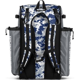 Boombah Superpack Bat Pack - Backpack Version (no wheels) - BPSPCMC23 Digital Camo Gray/Royal Blue