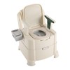 Portable Bedside Commode with Night Light, 440lb Load Capacity,PU Cushion,