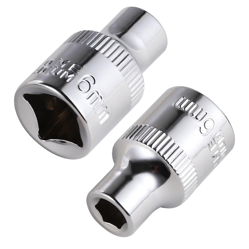 11-Piece 6mm Shallow Sockets, 3/8-Inch Drive, 6-Point, Corrosion Resistance, Compatible