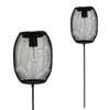 Cepewa LED Solar Garden Stake | Black 14 x 18