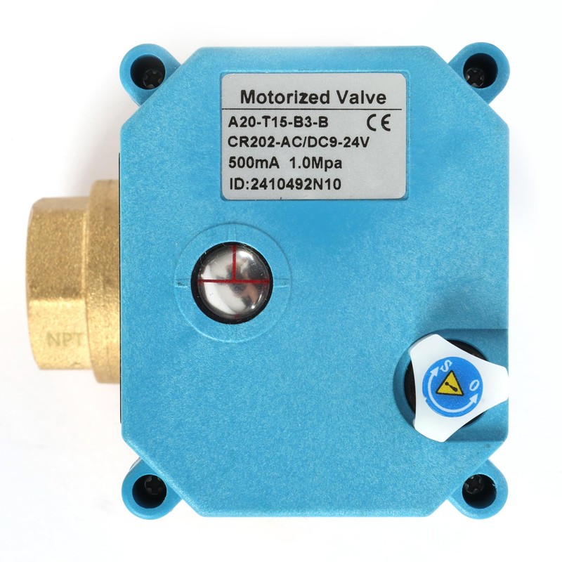 U.S. Solid 1/2" 3 Way Brass Motorized Ball Valve with