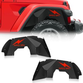 YZONA for Jeep JL Front Inner Fender Liner Compatible with 2018 2019 2020 2021 2022 2023 2024 Jeep Wrangler JL JLU & Gladiator JT 2/4 Doors, Bolt-on Wheel Well Liners Off-Road Engine Protection