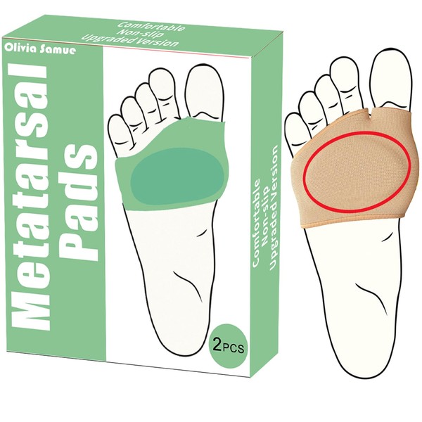Metatarsal Pads,Ball of Foot Cushions,Metatarsal Pads for Women and Men,Gel Sleeves Cushions Pad,Foot Pads for Mortons Neuroma Pain Relief,Help Metatarsalgia,Calluses Blisters,Diabetic Feet(2Pack)