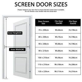 YRH Magnetic Fly Screen Door - Heavy Duty Self-Sealing Mesh,Powerful Magnets and Full Frame Magic Tape,No Drill Installation,Automatically Closes (120x220cm, Black)