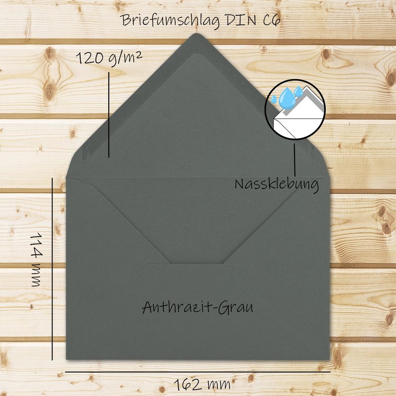 Neuser FarbenFroh Envelopes C6 162 x 114 mm Wet Adhesion