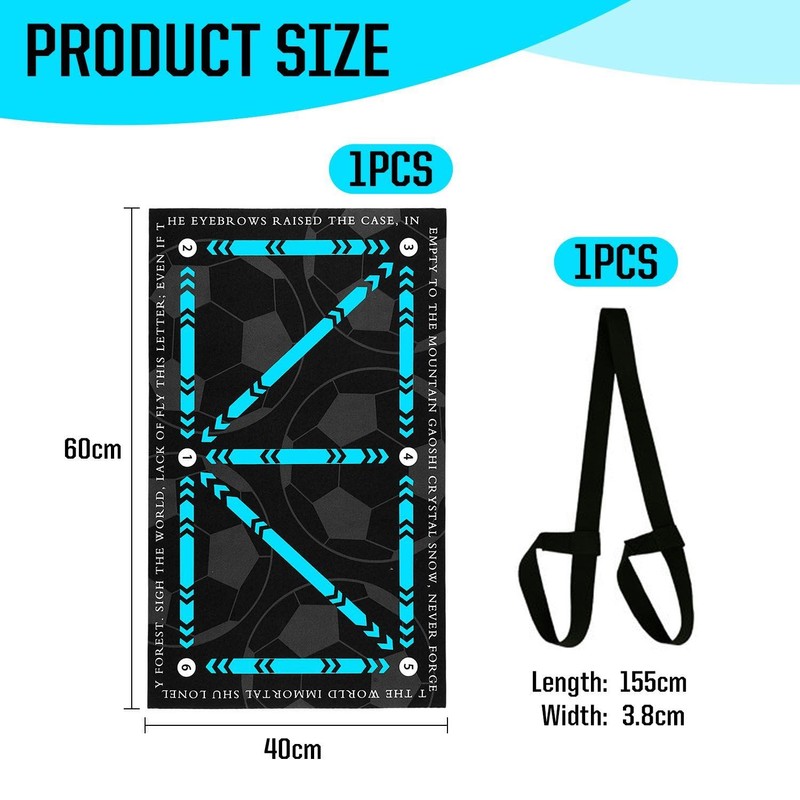 CHROMACRAFT 1 piece football training mat and 1 piece strap,