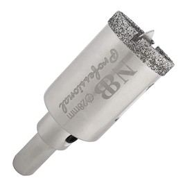 NBB Galvanised Diamond Drill Bit with Triangular Shaft Diamond Crown for Wet Drilling in Marble Luxury Stone Ceramic Granite Tiles Glass etc. in Bench Drill and Gun Drill (28 mm)